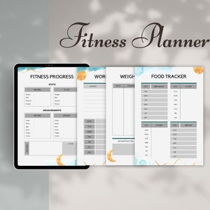 Printable Weight Loss Tracker, Fitness Planner Printable, Weight Loss Chart, Pounds Lost Tracker, Body Measurements, Meal Planner