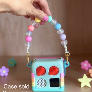 Manche court en perles - confettis arc-en-ciel pastel