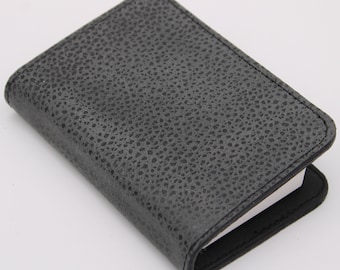 Speckled Gray/Black Cowhide Leather New Testament Wallet