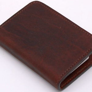 Mocha Marbled Bison Leather New Testament Wallet