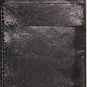 Black Goatskin / Purple Lizard Leather New Testament Wallet image 2