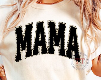 Mama Leopard Print PNG, Trendy Mama Varsity Png, Retro Mama Png, Mama Png, Leopard Print, Mama Sublimation Designs, Mothers Day Gift