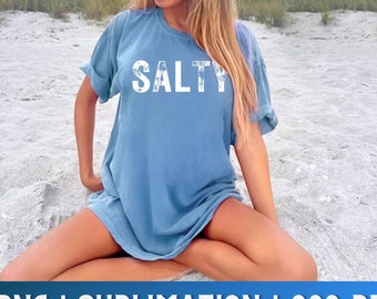 Salty Distressed PNG, Stay Salty Grunge Shirt, Beach PNG, Beach Vibes png, Aesthetic png, Spring Break, Surfer png, Distressed Summer