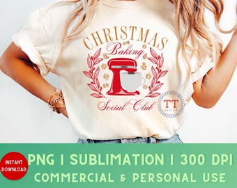 Christmas PNG, Social Club PNG, Christmas Baking png, Christmas Coquette png, Girls Club, Trendy Christmas png,Holiday png,Christmas Cookies