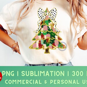 Colorful Coquette Gold Glitter Christmas Tree PNG, Brushstroke Christmas Tree png, Coquette Bow png, Aesthetic, Abstract png, Dalmation Dots