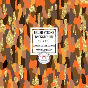 Thanksgiving Color brushstrokes digital download pattern paper, gold glitter dots brush stroke paper, hand drawn acrylic brushstroke for png