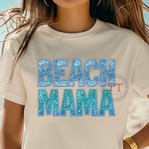 Beach Mama Faux Sequin PNG, Mama Png, Faux Sequin Png, Faux Sequin