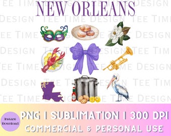 New Orleans PNG, Louisiana png, Coquette png, Mardi Gras png, Aesthetic PNG, Soft Girl Era, Trendy Design, dtf png designs, Coquette Bow png