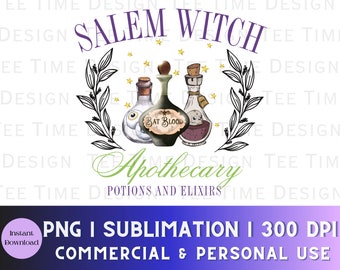 Salem Witch Apothecary PNG, Halloween png, Social Club PNG, Soft Girl Era, Spooky Witch, Vintage Witch png, Trendy Aesthetic png, Salem png