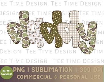Daddy Camo Stockentenjagd Old School Camouflage Vintage Herbstdesign PNG Trendy Preppy Dad Jagdästhetik Digitaler Download