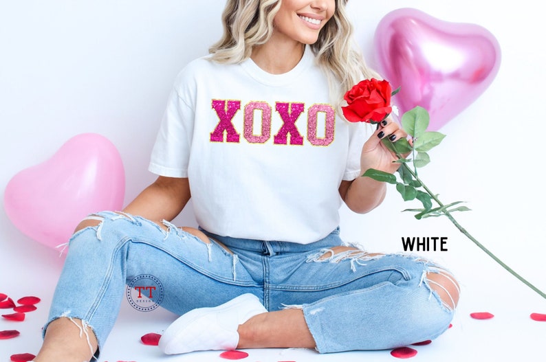 Valentines Day XOXO Faux Sequin Glitter Sublimation PNG Design ...