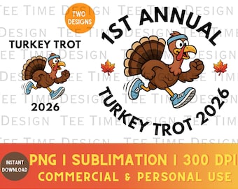 1. jährlicher Familienlauf über 5 km (Turkey Trot), Gruppen-Shirts 2026, Thanksgiving-Sportdesign