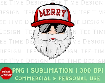 Santa Trucker Hat PNG girls Christmas winter design Santa sunglasses fun shirt dtf png sublimation design digital download kids Santa shirt