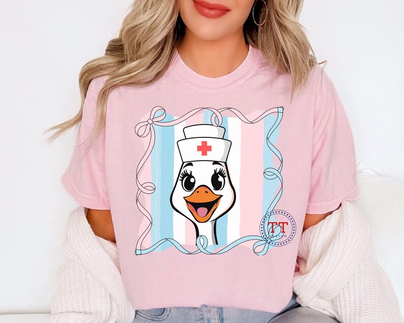 Silly Goose Nurse PNG: Coquette Bow, Labor & Delivery Design (digital ...
