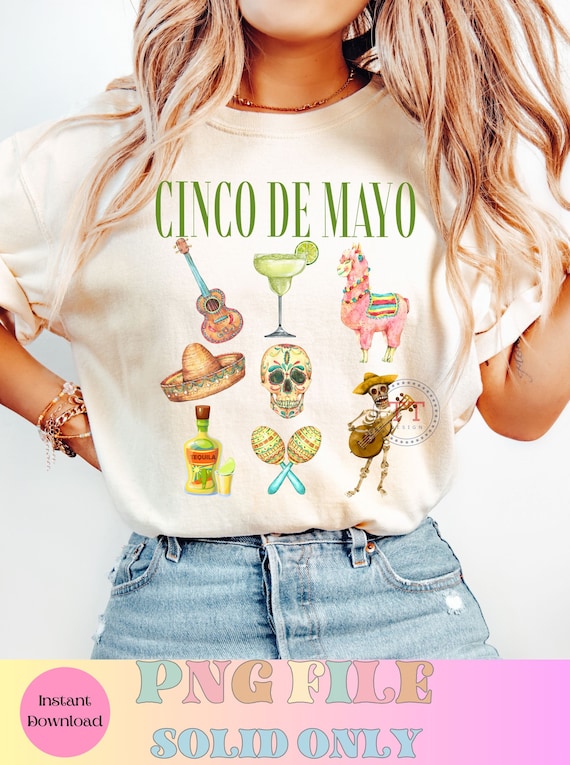 Cinco De Mayo PNG, Mexico png, Sugar Skull png, Llama png, Aesthetic Summer PNG, Tequila PNG, Margarita png, Trendy png, Social Club png