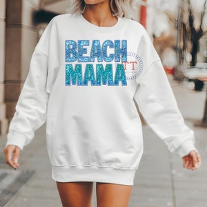 Beach Mama Faux Sequin PNG, Mama Png, Faux Sequin Png, Faux Sequin
