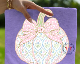 Preppy Grandmillenial Pumpa png, Coquette Brushstroke Gold Glitter Rosett, Höst Girly Design, Dalmation Dot Print, Höstestetik