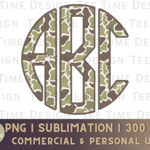Custom Old School Camo Circle Monogram PNG Duck Hunting Personalized Trendy DTF png Hunting Season Mens Boys Camouflage png shirt design