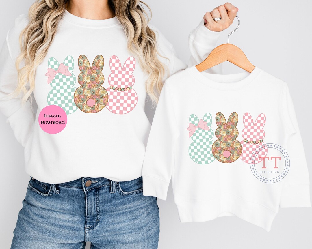 Cottontail Easter Bunny Graphic Tee For Women - Cute Casual Short Sleeve T-Shirt, Pink, Size Large