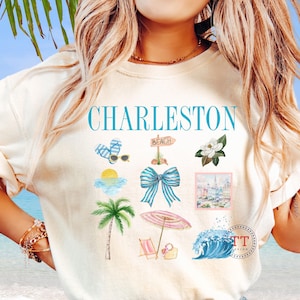 Charleston png, Beach png, Charleston South Carolina png, destination wedding, bachelorette party, Girls Trip png, trendy design, preppy png