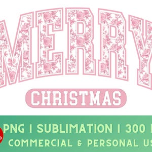 Feliz Natal Coquette Rosa Chinoiserie png Arco Varsity Carta meninas Rosa Toile dtf design Grandmillenial Preppy Toile Du Jouy arco