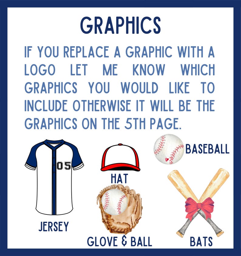 Pu&ograve; includere: Grafiche a tema baseball per un progetto di design. Le grafiche includono una maglia da baseball, un cappello, una palla da baseball, un guanto e una palla e due mazze.