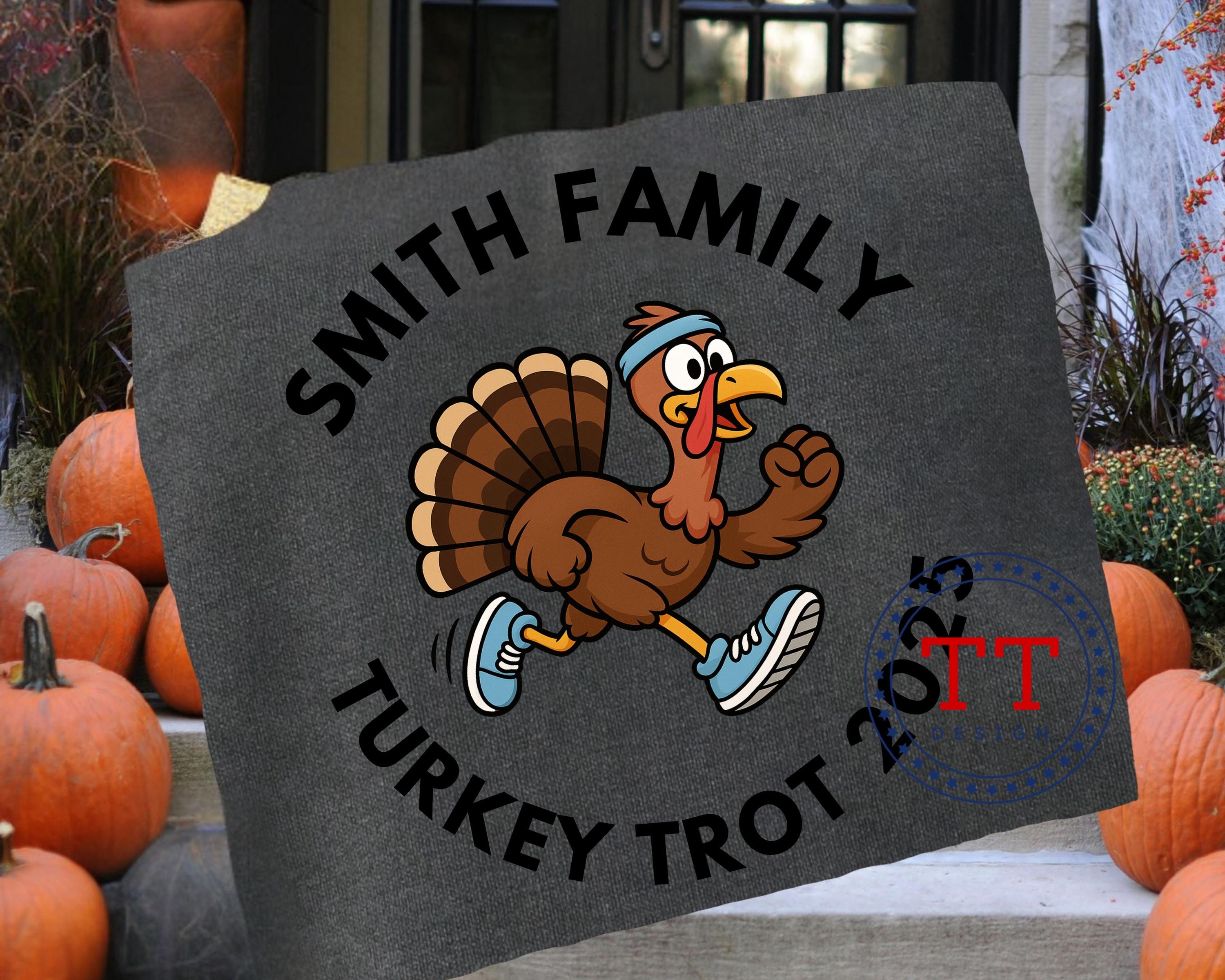Custom Turkey Trot Png, Personalized Family Group Shirts, Thanksgiving ...
