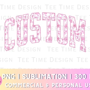 Chinoiserie rosa y blanco universitario personalizado png, letra atlética rosa y blanca png, png personalizado, PNG de toile rosa de moda, png DTF, preppy
