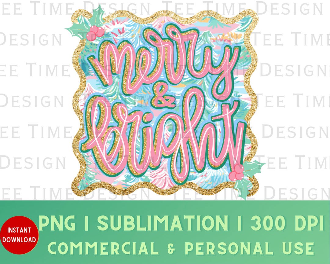 Merry and Bright Pastel Whimsical Border Preppy Coquette Frame, Retro ...