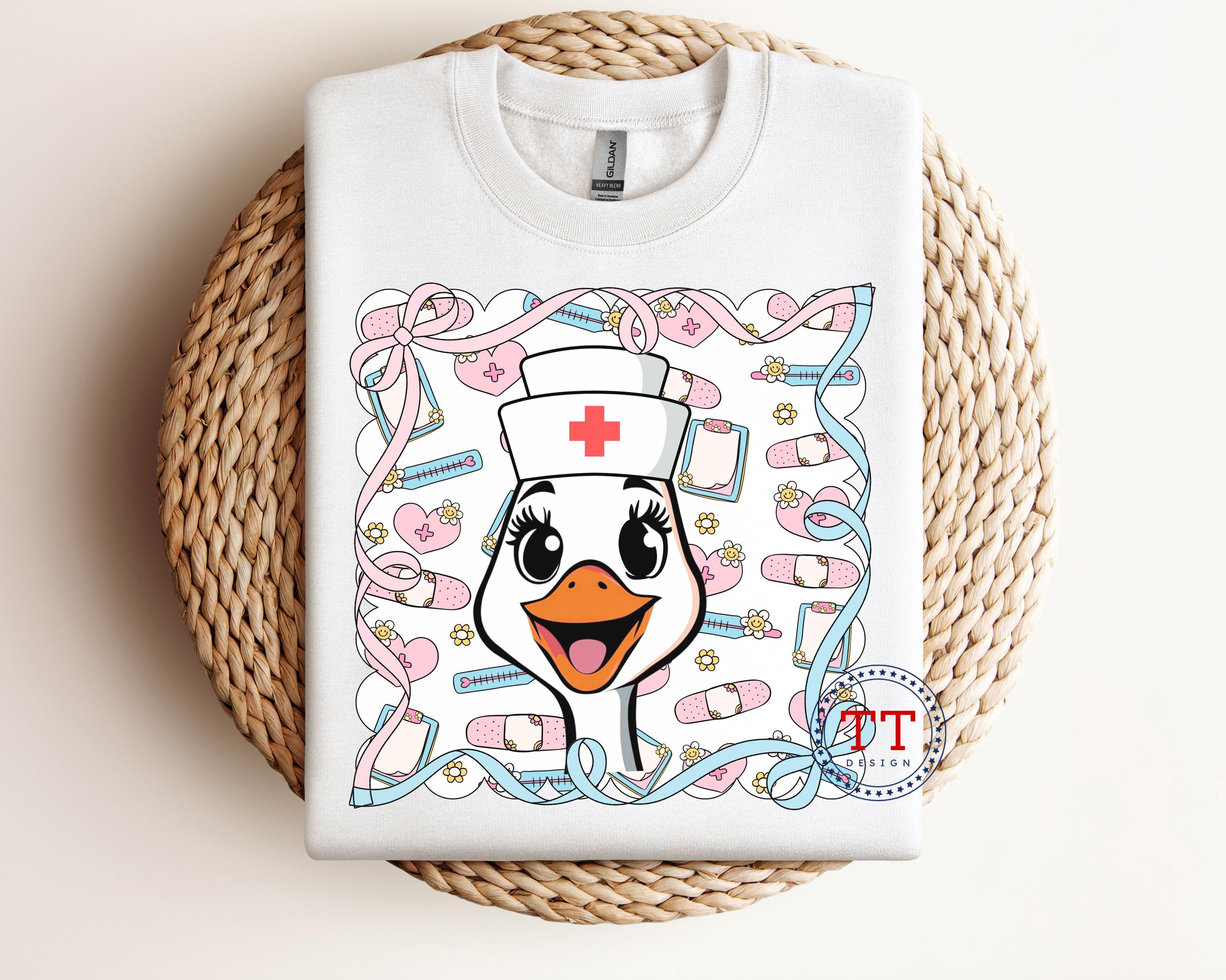 Silly Goose Nurse PNG, Coquette Nurse Bow Png, Funny Emergency Room ...