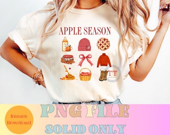 Coquette Apple Season PNG, Fall png, Coquette Apple png, Autumn png, Aesthetic Fall PNG, Soft Girl Era, Fall Vibes PNG, dtf png, Apple Cider
