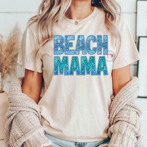 Beach Mama Faux Sequin PNG, Mama Png, Faux Sequin Png, Faux Sequin