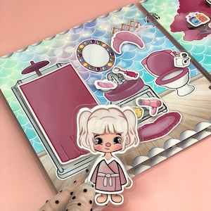 Busybook Toca Boca Life - Pink Dream, Paper house, Toddler Activity, Cartoon Characters image 6