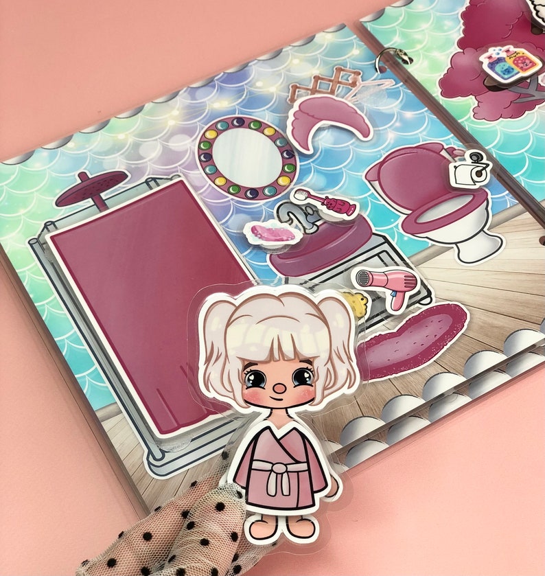 Busybook Toca Boca Life - Pink Dream, Paper house, Toddler Activity, Cartoon Characters image 6