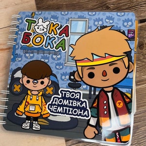 Toca Boca Life - Paper Busy Book for Boys, Toddler Busy Book, Fully Assembled, First Learning Binder, Fun Quiet Book, Homeschool Binder