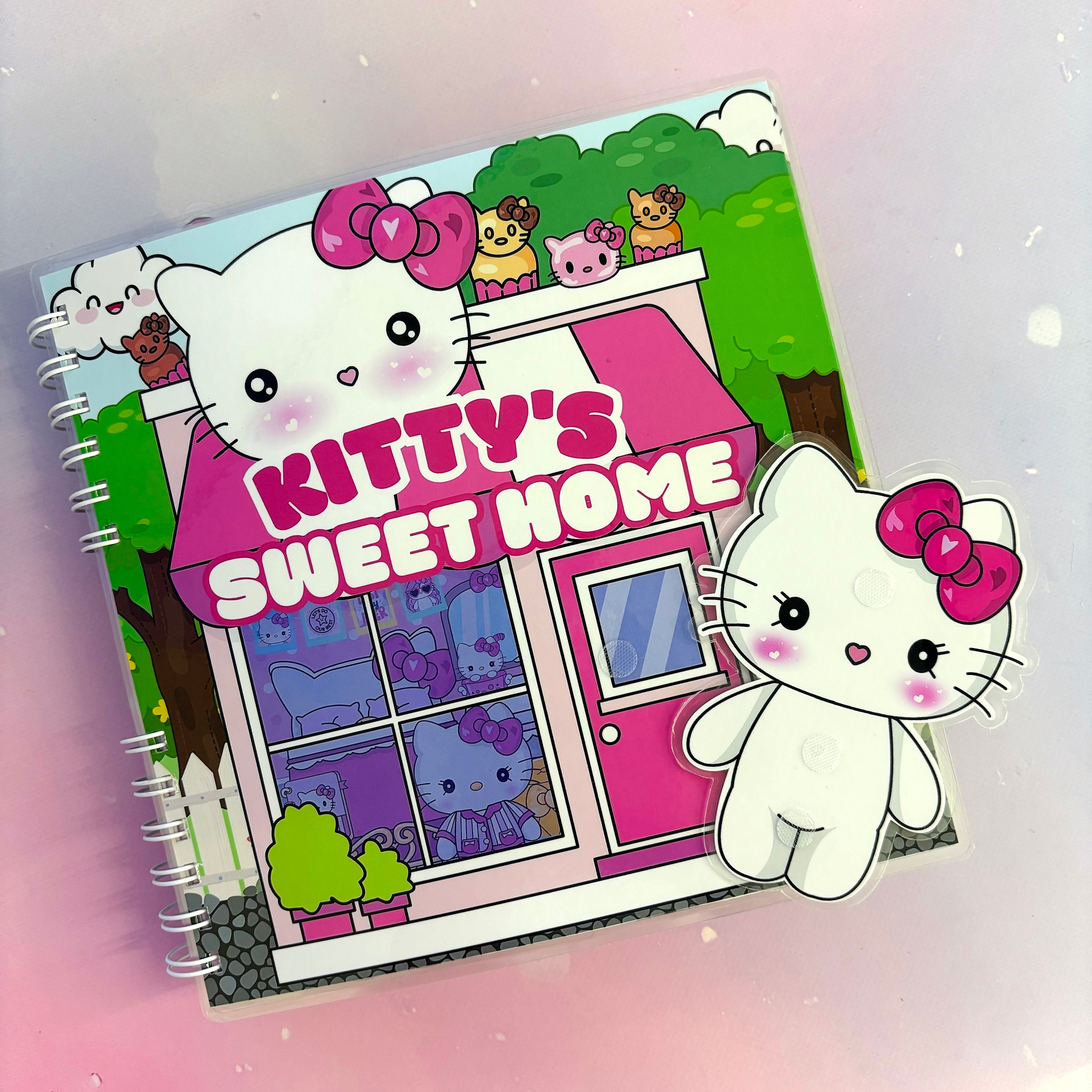 Hello Kitty, Pinr Cat, Reusable Book Fully Assembled, Fun Quiet