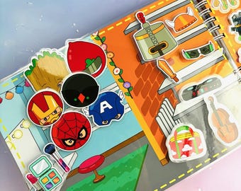 Toca Boca Dream House Spring 3 - Busy book, Smart book, Board game, Activity Game
