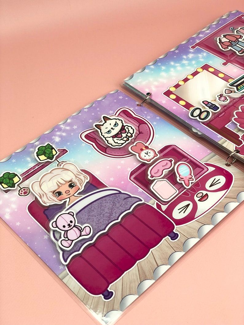 Busybook Toca Boca Life - Pink Dream, Paper house, Toddler Activity, Cartoon Characters image 2