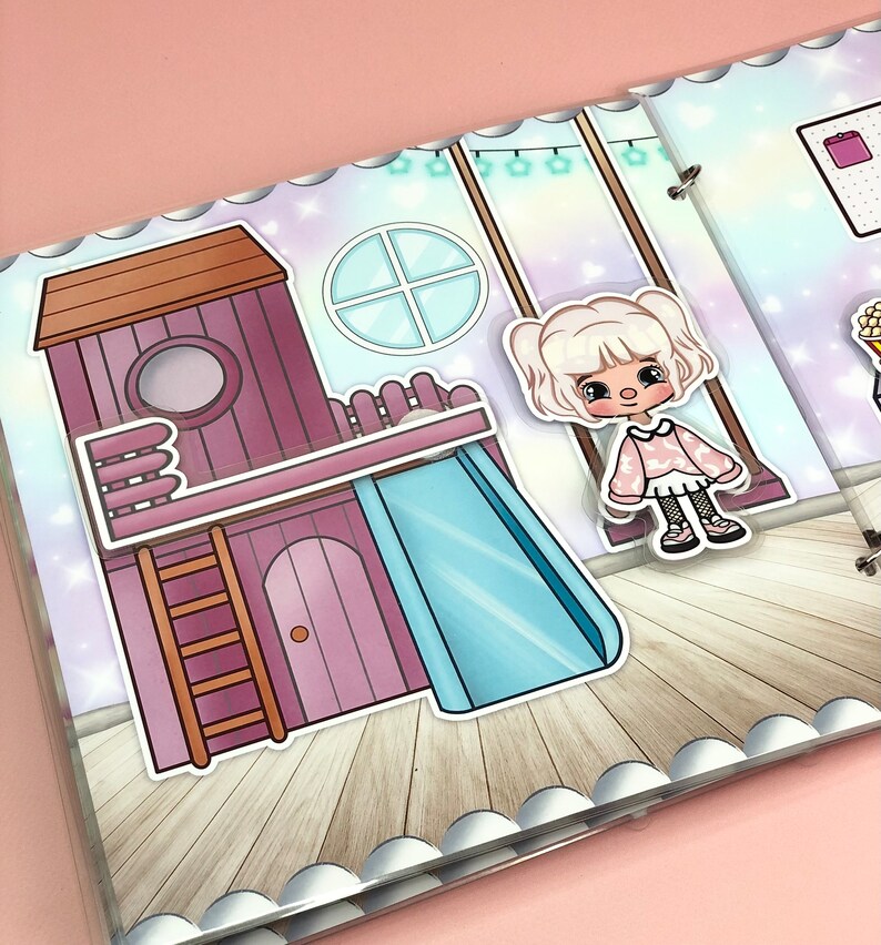 Busybook Toca Boca Life - Pink Dream, Paper house, Toddler Activity, Cartoon Characters image 10