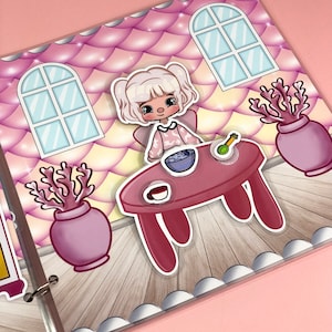 Busybook Toca Boca Life - Pink Dream, Paper house, Toddler Activity, Cartoon Characters image 9