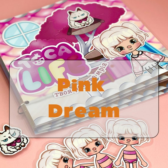 Busybook Toca Boca Life - Pink Dream, Paper house, Toddler Activity, Cartoon Characters