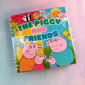 Piggy Dream House - Libro de actividades para niños, libro de actividades inteligente, juego de mesa con velcro, juego de aprendizaje con velcro, libro de actividades Montessori, libro de dibujos animados