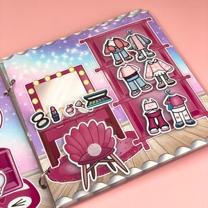 Busybook Toca Boca Life - Pink Dream, Paper house, Toddler Activity, Cartoon Characters image 4