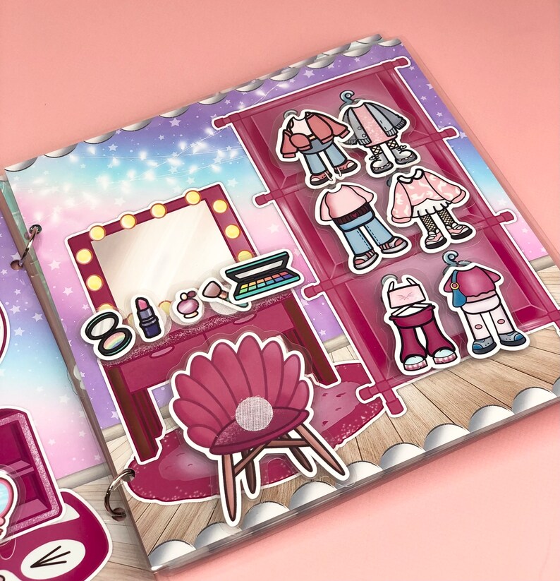 Busybook Toca Boca Life - Pink Dream, Paper house, Toddler Activity, Cartoon Characters image 4