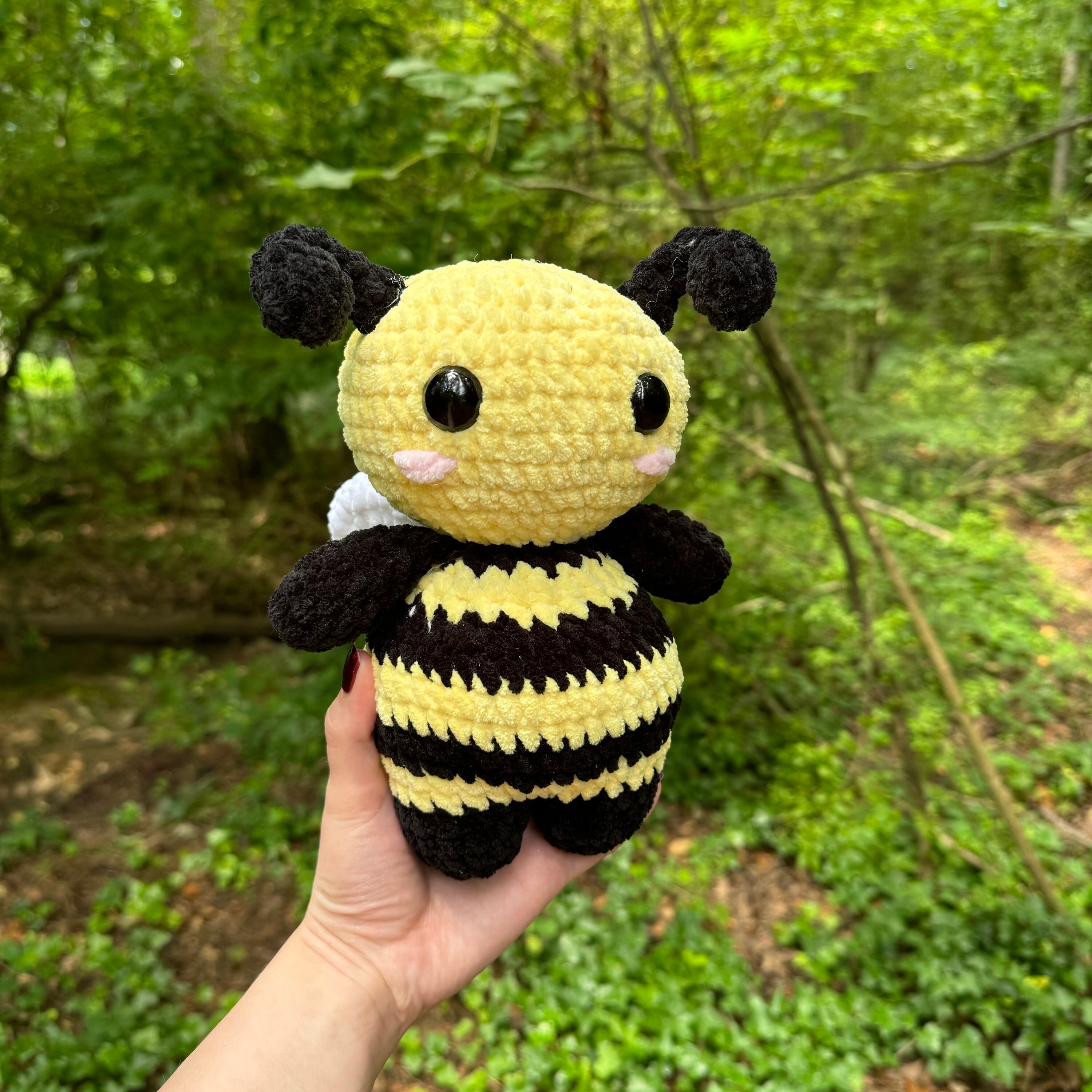 Bumble Bee Plushie PDF Low Sew Crochet Pattern, Crochet Bee Pattern ...