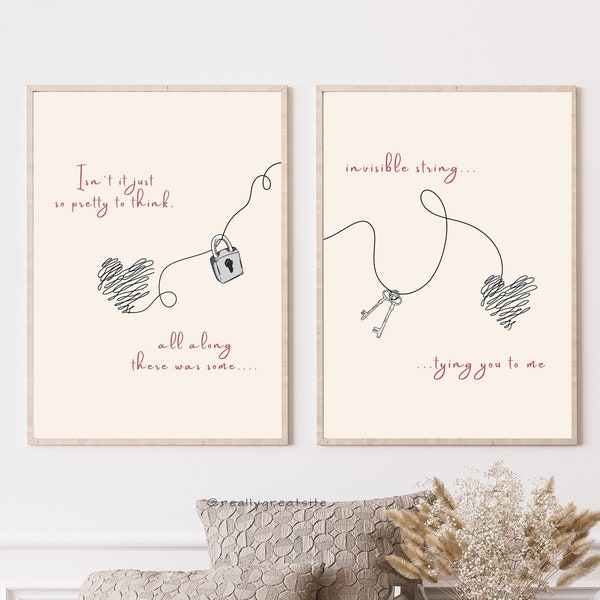 Folklore - Invisible String - Taylor's Version Lyric Digital Prints, Set of 3!