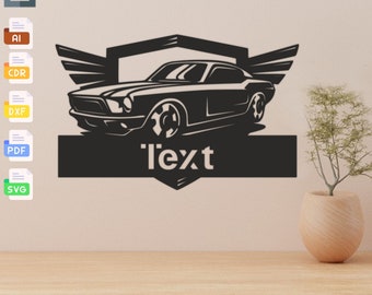 Personalized 3D Car Decoration SVG: Laser Cut Files (Digital Download)