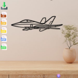 Super Scorpion Aircraft Silhouette Wall Art: Laser Cut Vector Files (Digital Download)
