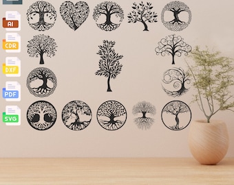 Tree of Life Laser Cut Files: SVG, DXF, CNC Wall Art (Digital Download)