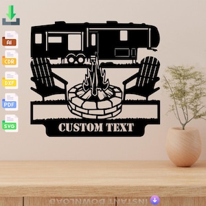 Personalized Campfire SVG: Laser Cut Vector Files (Digital Download)